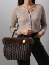 Handtas Doudou Le voyage en panier Bruin doudou M-vue-porte